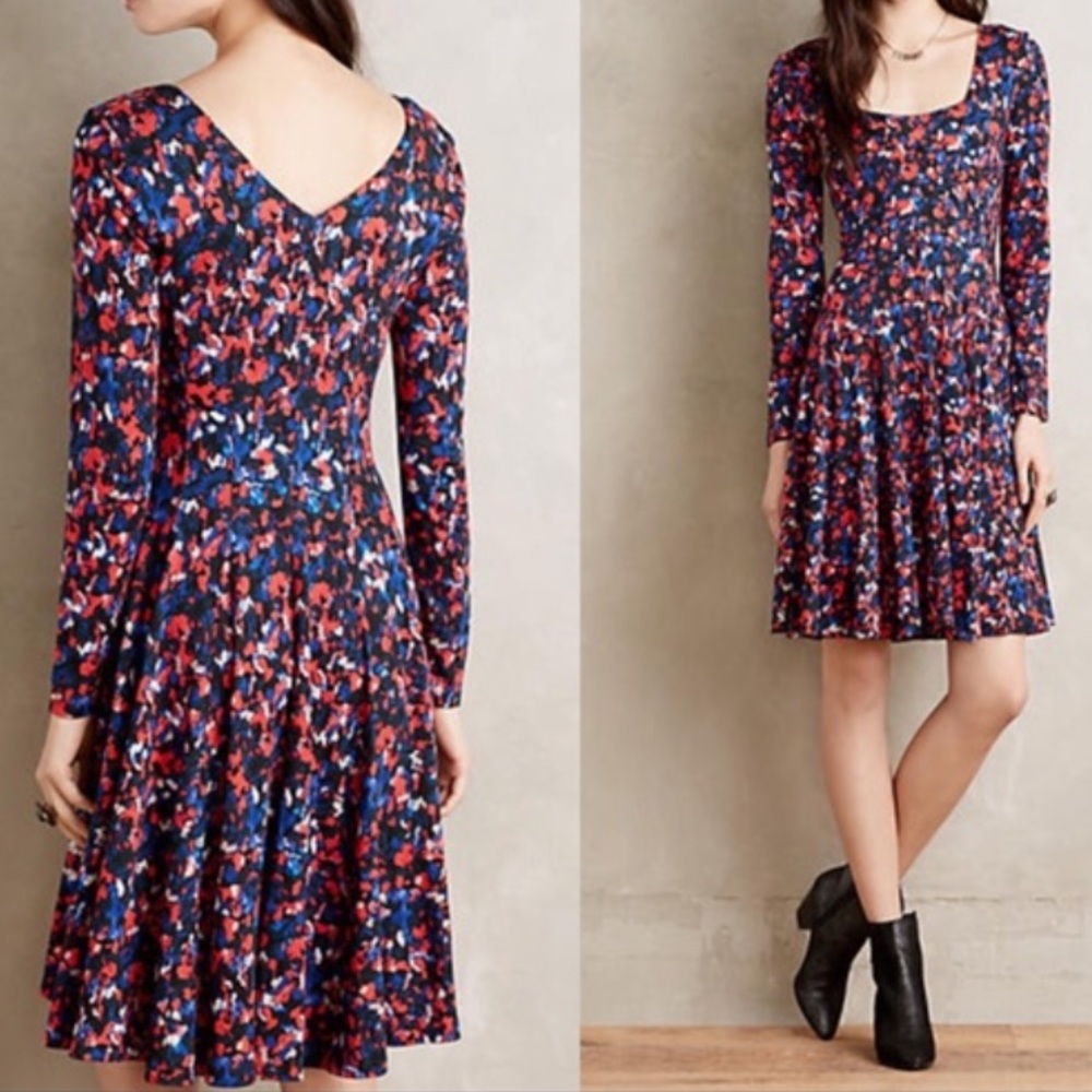 HD in Paris Saraid fit & flare watercolor Dress